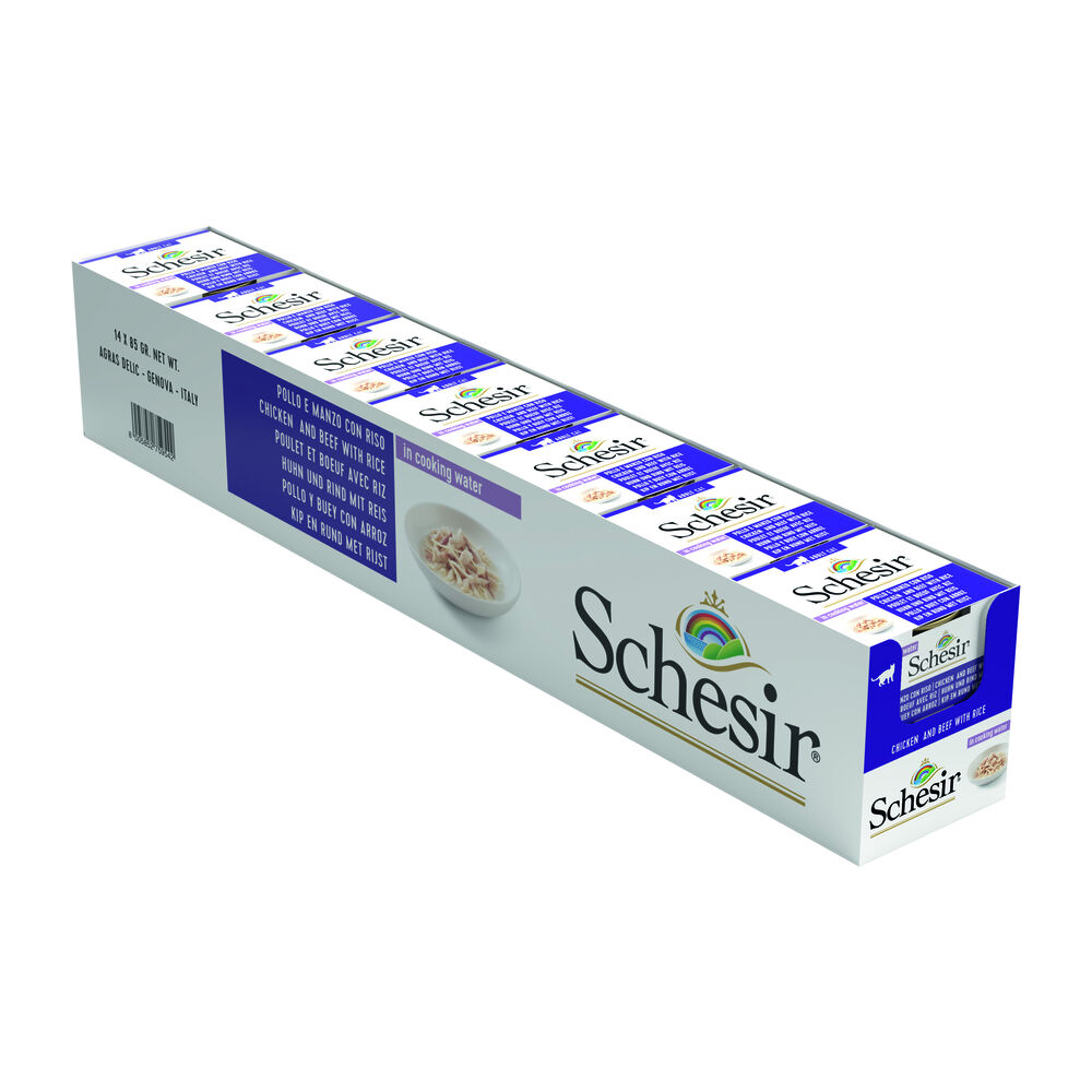 Schesir - Kattenvoer in water gekookt - 85 Gram - rund, kip
