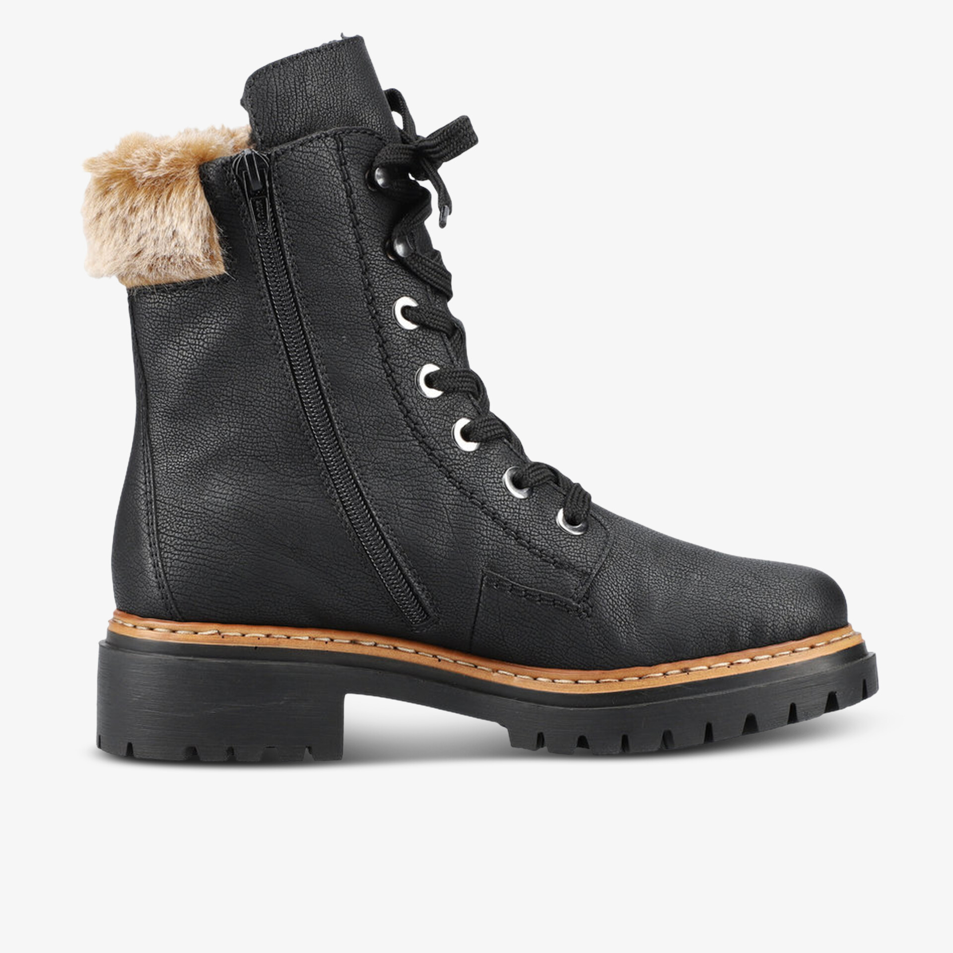 rieker Damen Schnürstiefeletten schwarz
