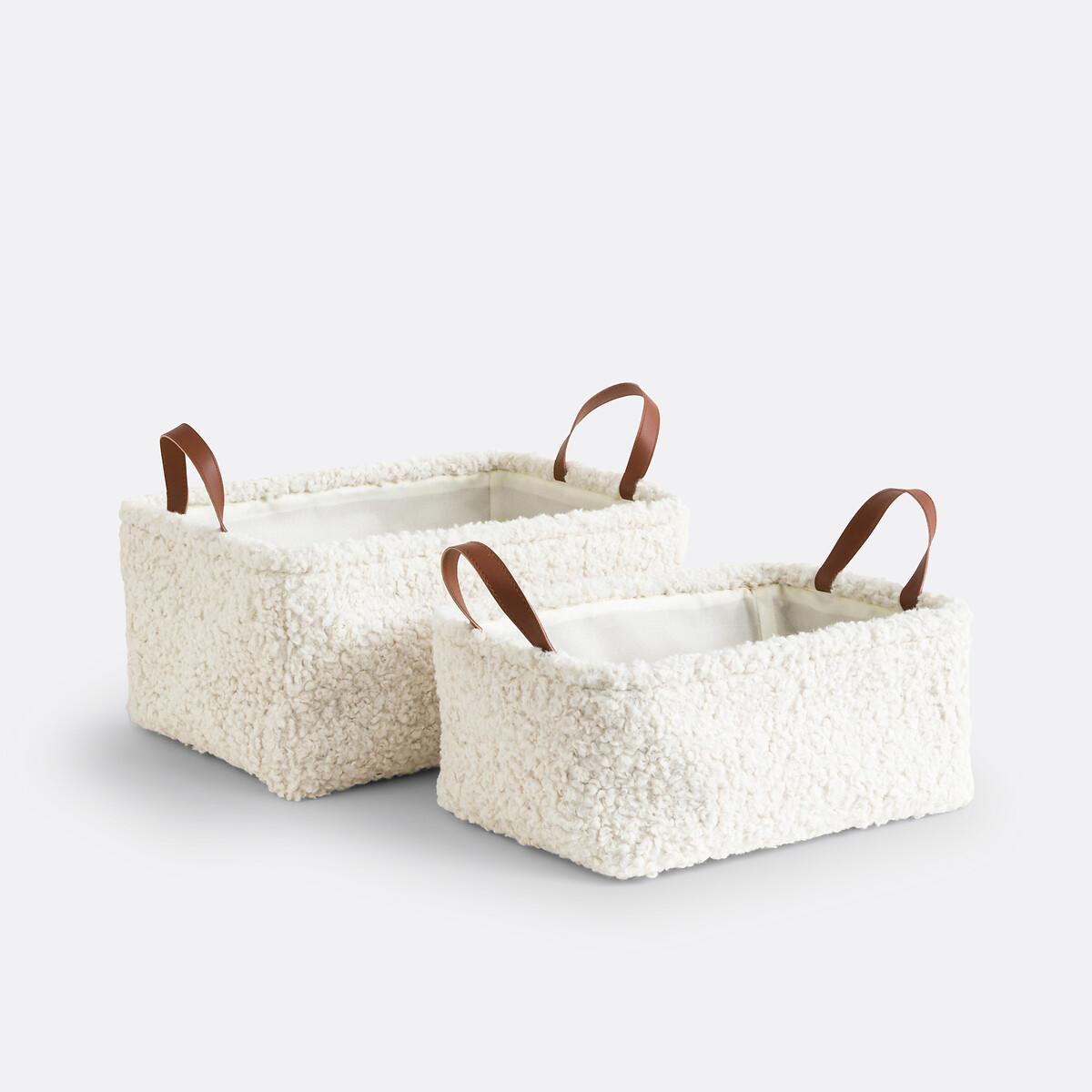 LA REDOUTE INTERIEURS<br>Conjunto de 2 mantas de lã bouclé, Boklio