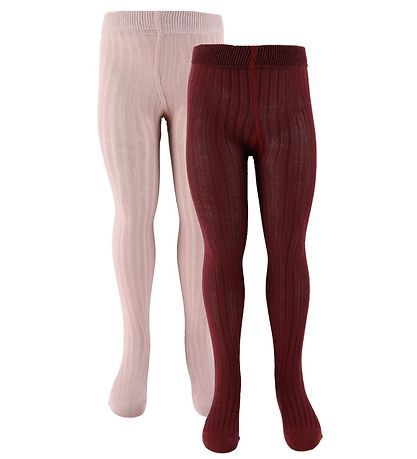 Minymo trømpebukser - 2-pak - Solid Rib - Rose Smoke
