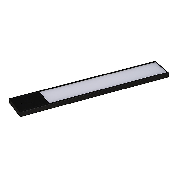 Réglette sous meuble Gamboa LED intégrée blanc neutre IP20 135lm 2W L.30xl.5xH.1cm noir GoodHome