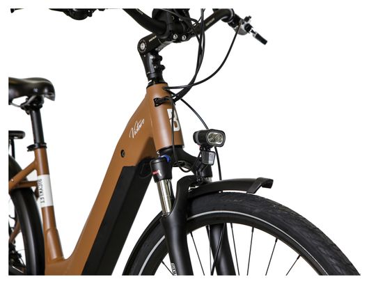 Vélo de Ville Électrique Bicyklet Victoire Shimano Alivio 9V 400 Wh 700 mm Marron