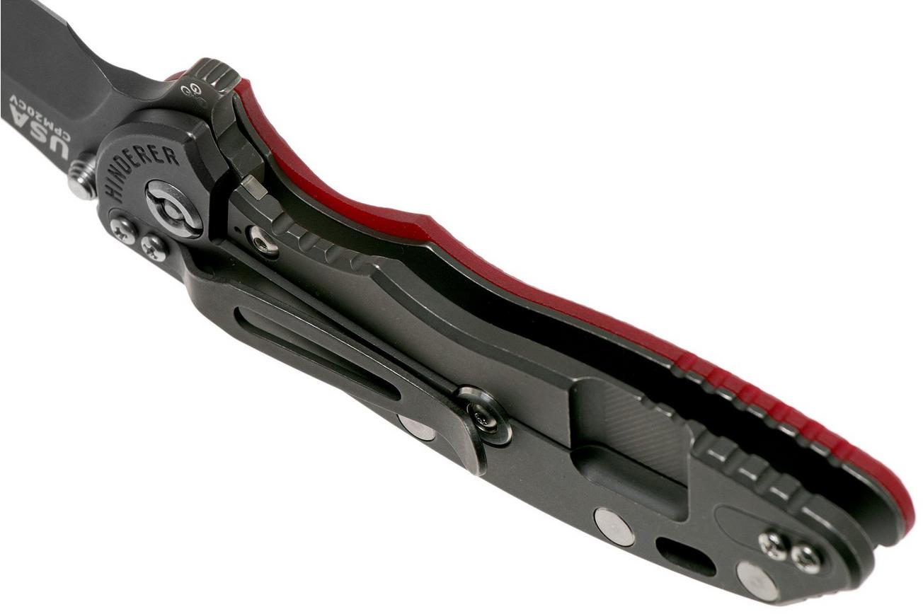 Rick Hinderer XM-18 3.5 Bowie 20CV Battle Black, Red G10 zakmes