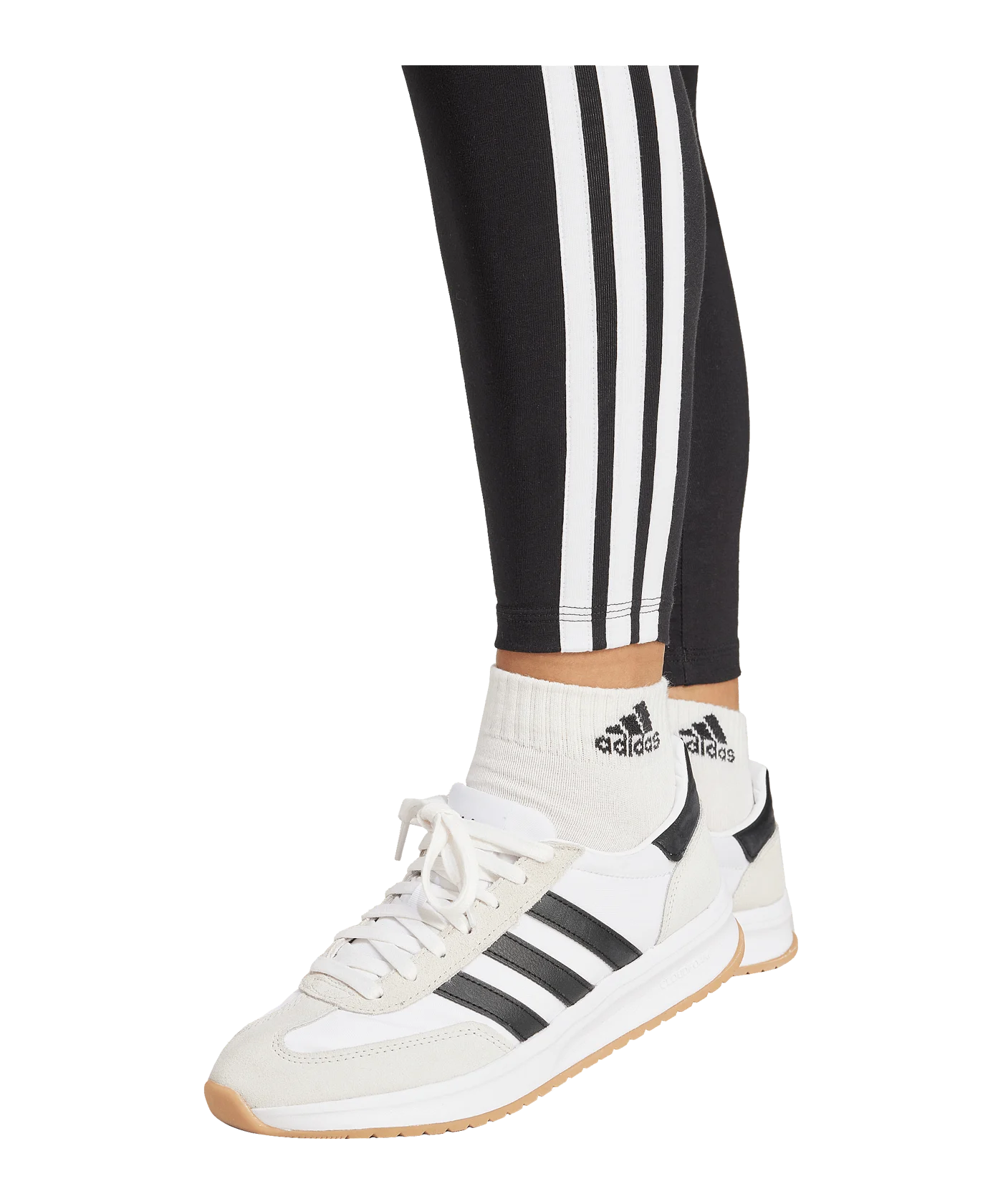 adidas Essentials 3S Cotton Leggings Schwarz