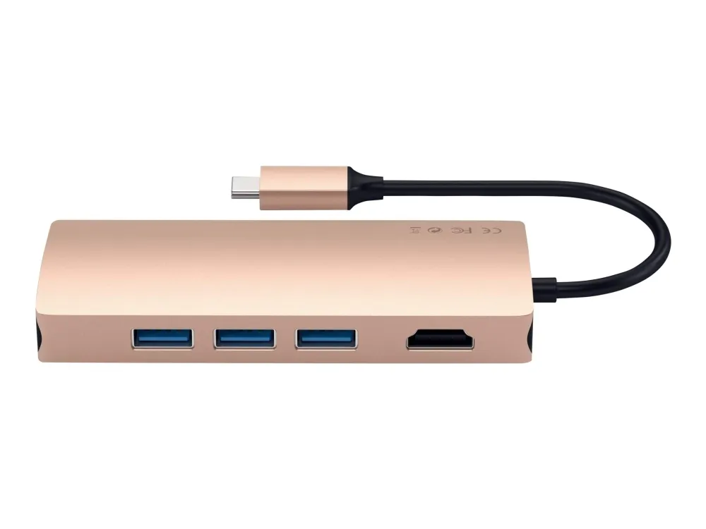 Satechi TYPE-C MULTI-PORT ADAPTER 4K WITH ETHERNET V2 - Dockingstation - USB-C / Thunderbolt 3 - HDMI - 1GbE
