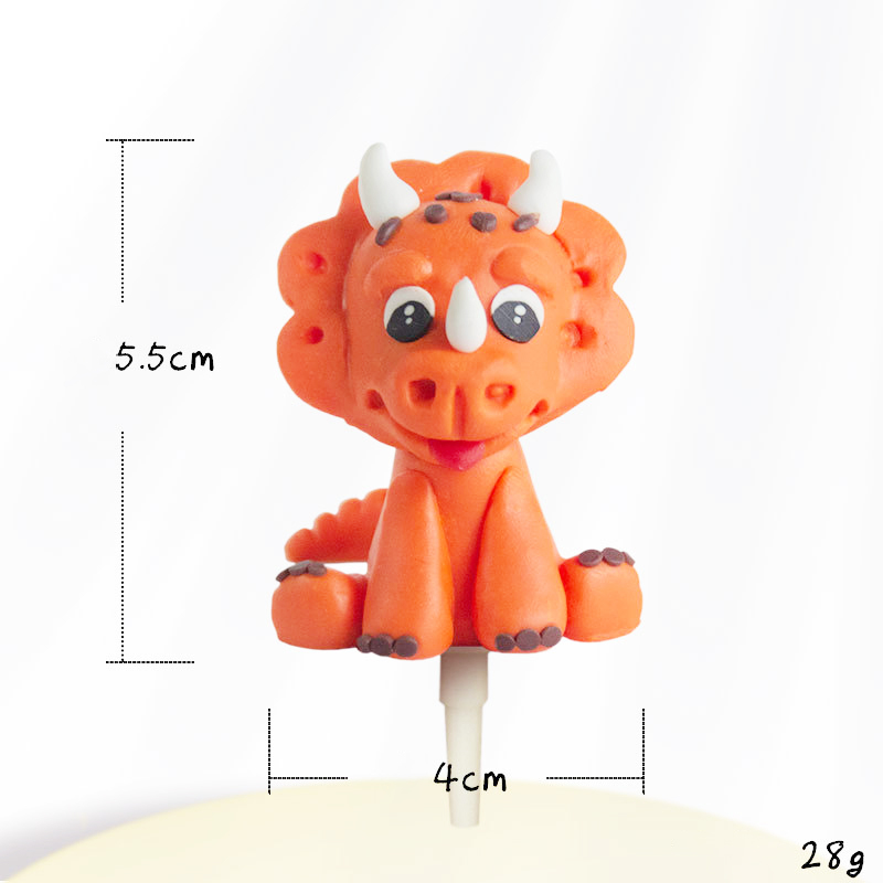 (15-tlg. Set) Kuchenstecker Weichkeramik Kinder Tortenstecker Topper Dekoration für Torten / Kuchen - Dinosaurier