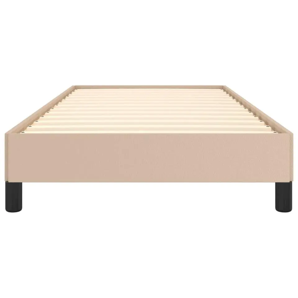 vidaXL - Eenpersoonsbed frame - Cappuccinokleurig - Kunstleer - 90x190 cm