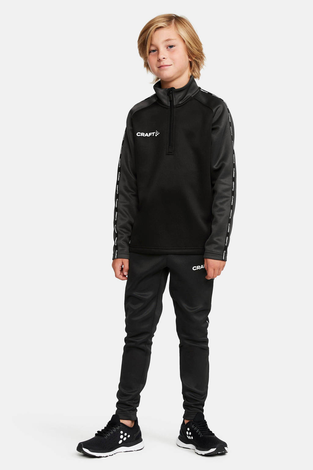 Craft junior voetbalshirt zwart/antraciet