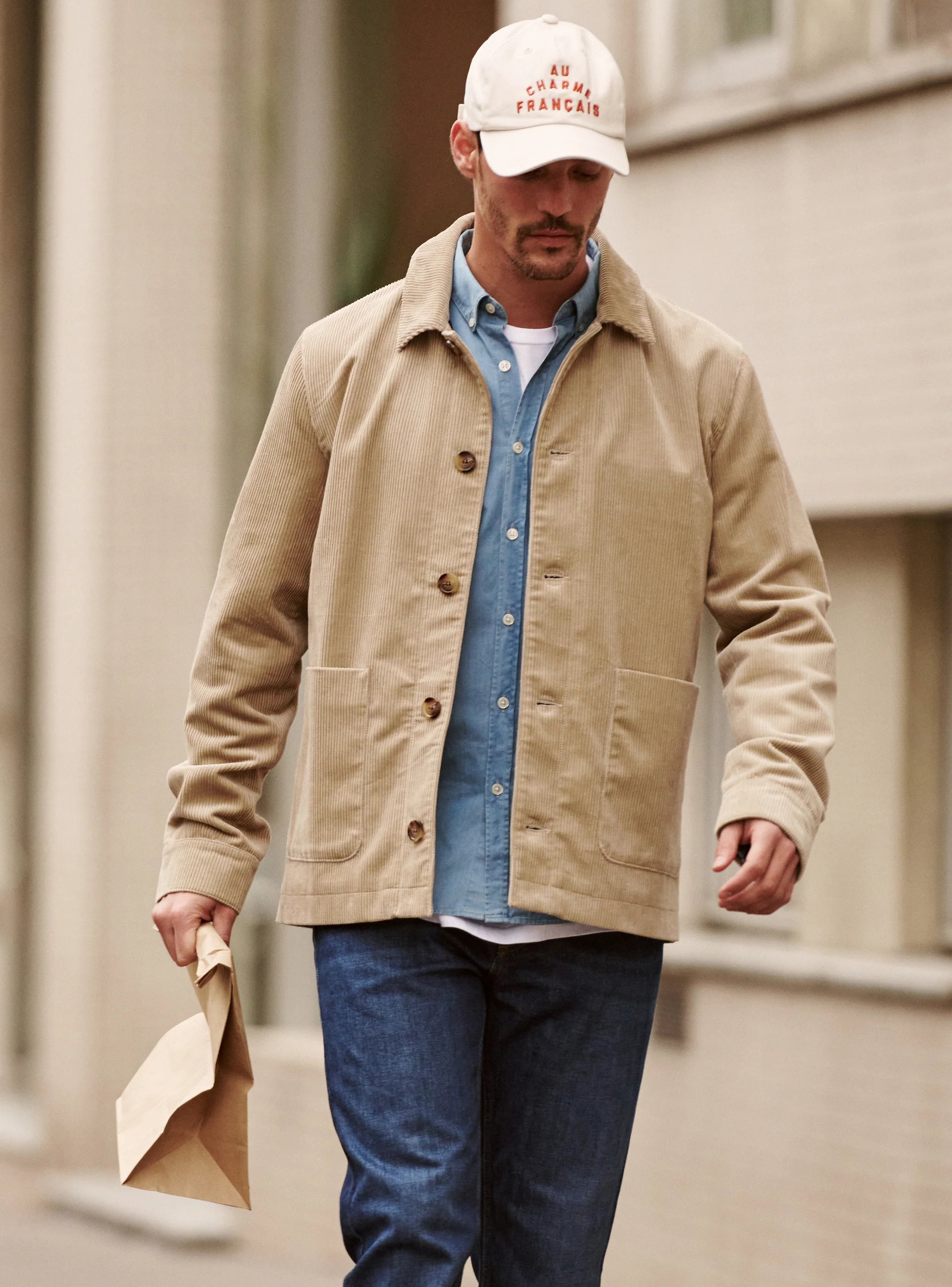 Blouson en velours River Chamois