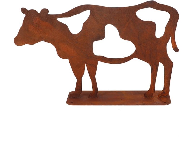 Esschert Design Dekofigur Kuh Rostbraun Gartendekoration