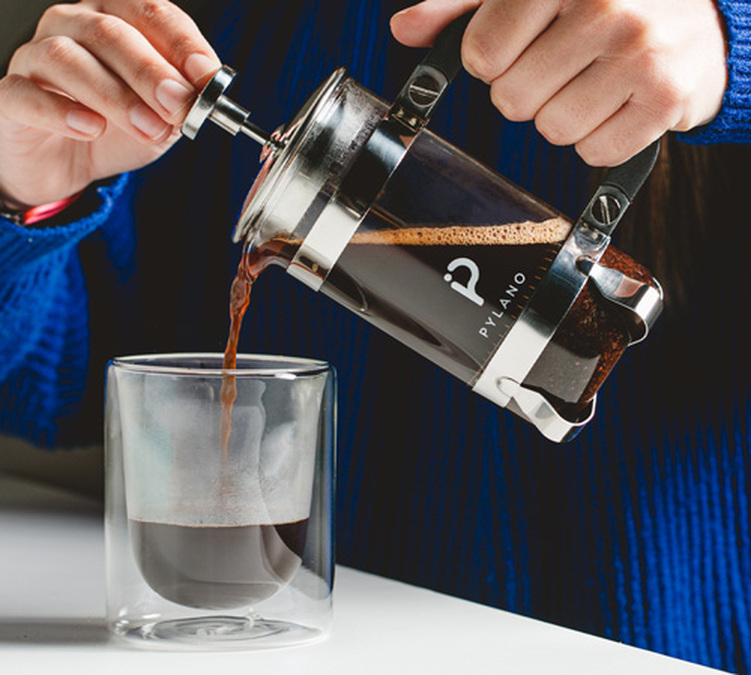 Pack Cafetière à piston Pylano CALI 3 tasses (35cl) + moulin D-Kanta MG01