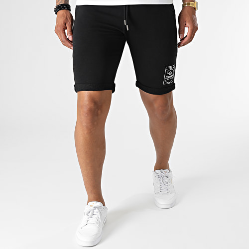 Short Jogging La Laverie Noir Blanc