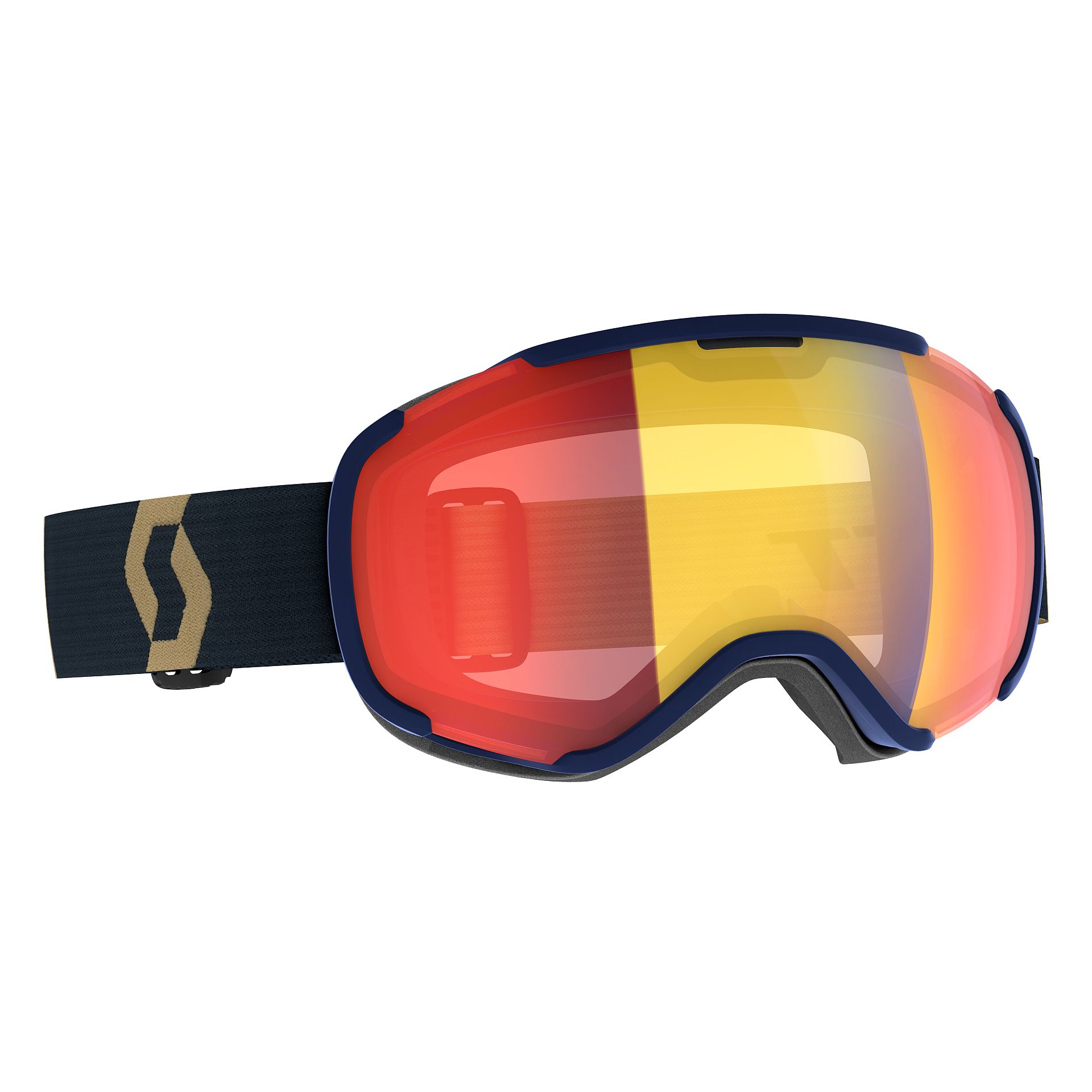 Scott Faze II LS dark blue/light grey/red chrome