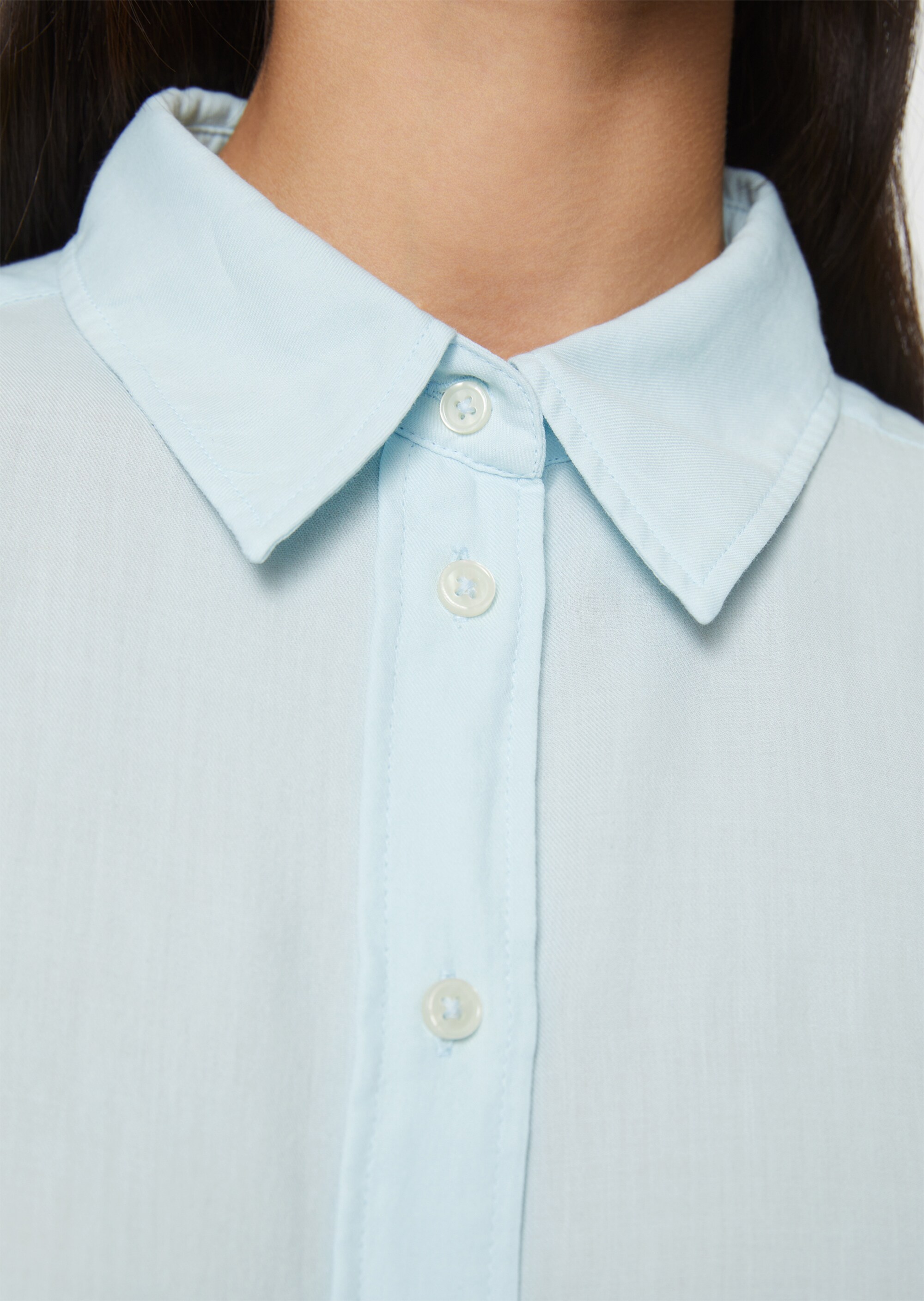 Bluse regularaus softem Baumwoll-Twill