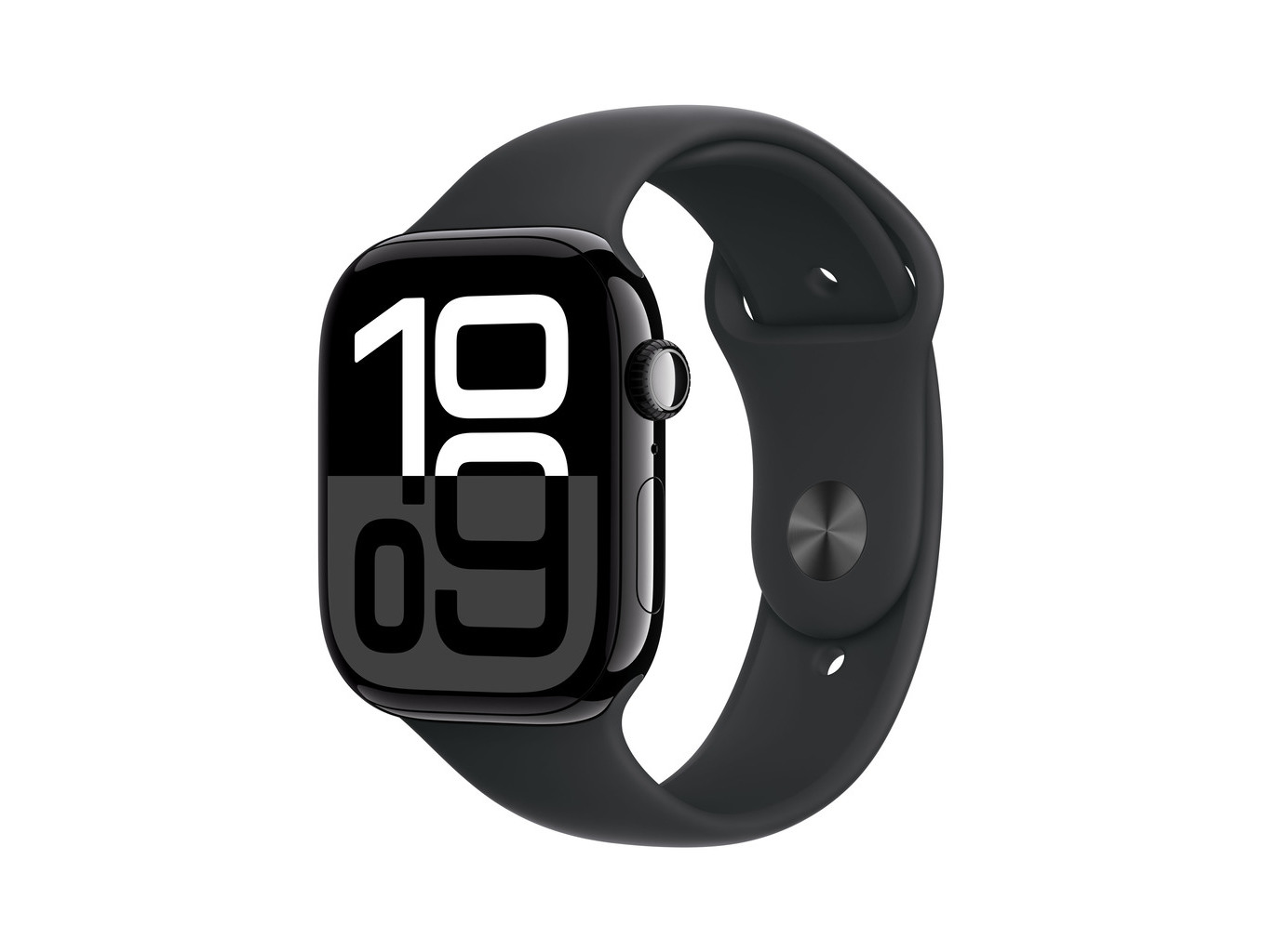 APPLE WATCH 10 GPS 46 MM ALUMÍNIO PRETO BRILHANTE COM BRACELETE DESPORTIVA PRETO (TAMANHO M/L)