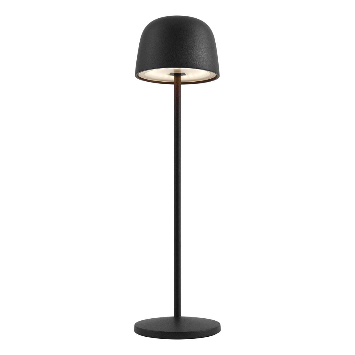 Tafellamp zwart incl. LED oplaadbaar met laadstation IP65 - Raika