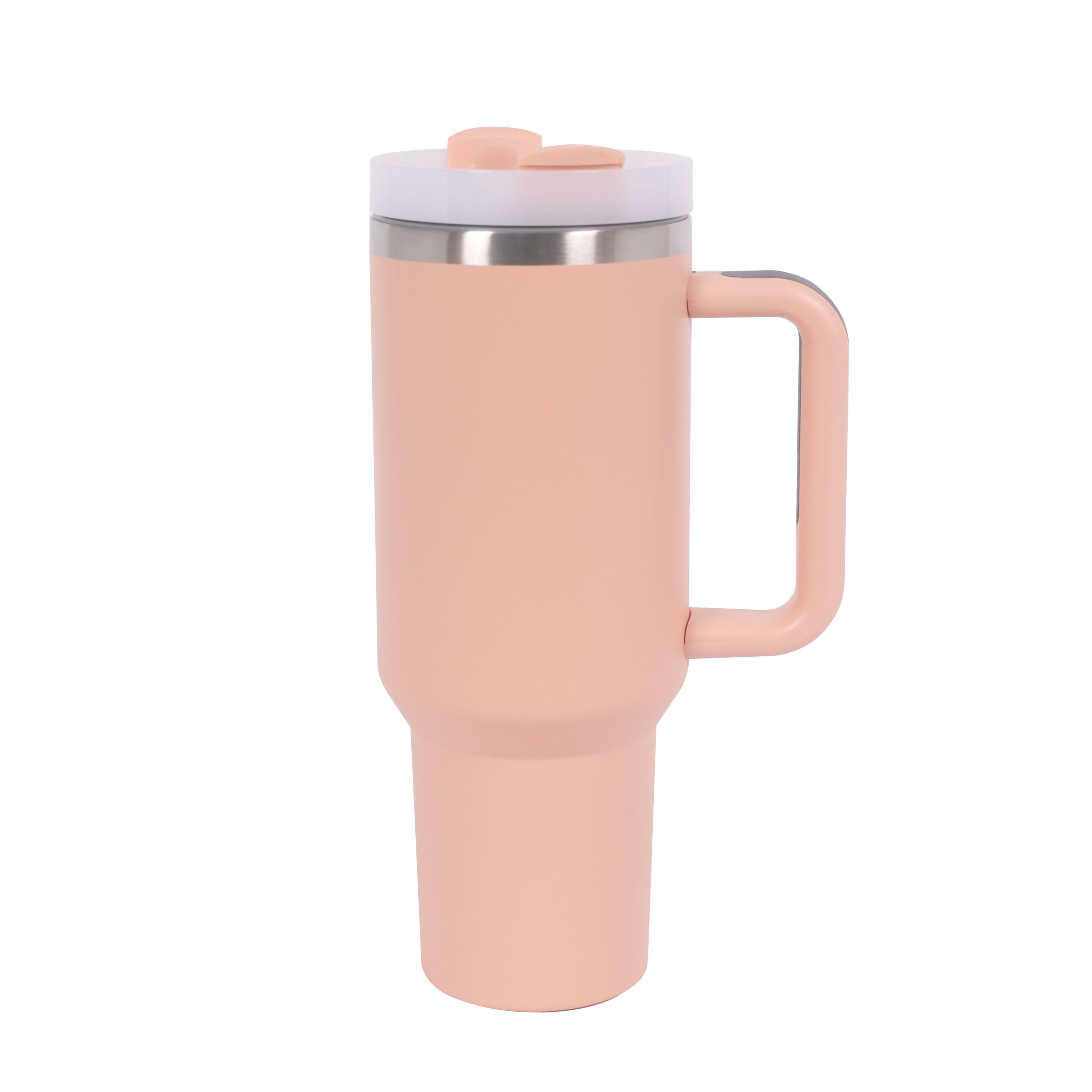 Thermobecher mit Strohhalm 1.1L rosa