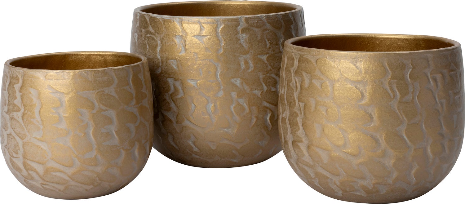 Intratuin bloempot Noy goud D 22 H 19 cm