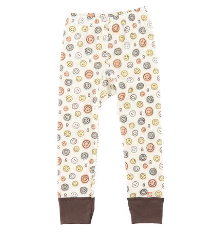 Katvig Leggings - Wolle - Weiß m. Smiley