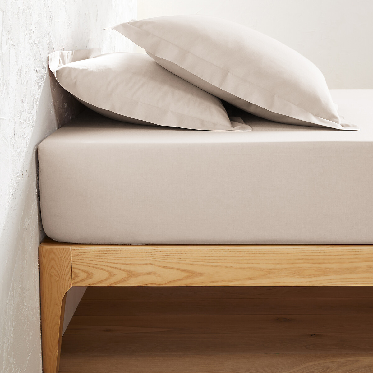 LA REDOUTE INTERIEURS<br>Lençol de baixo liso em tecido tergal, bainha de 25 cm, Scenario