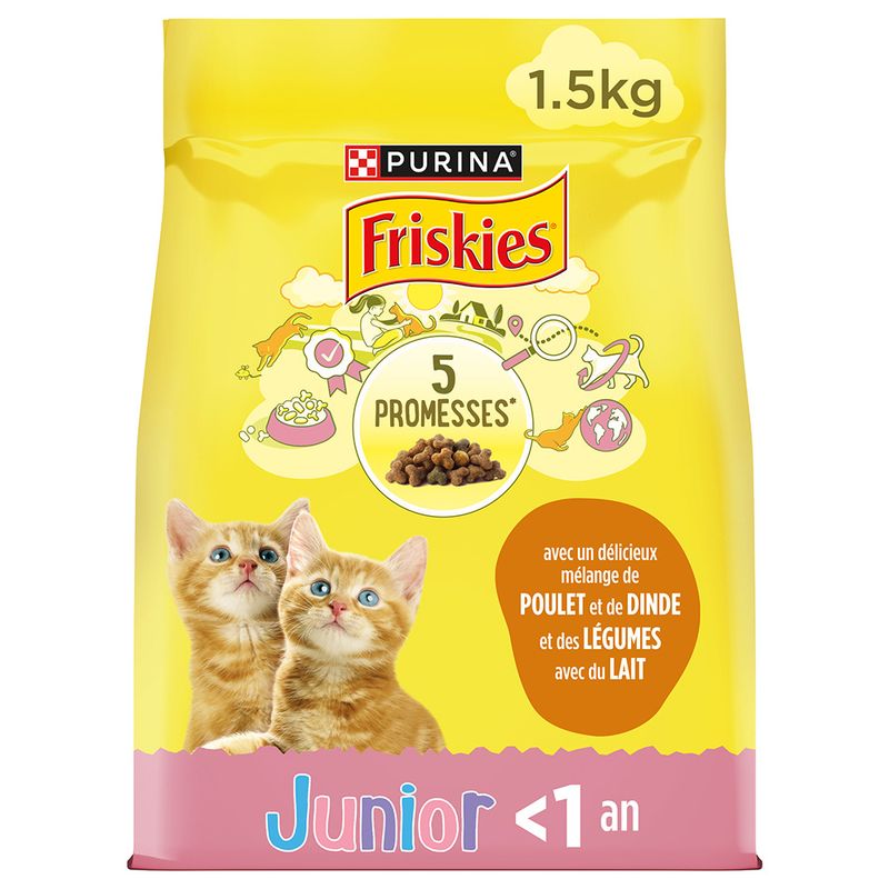 PURINA FRISKIES Junior poulet, dinde, légumes pour chaton