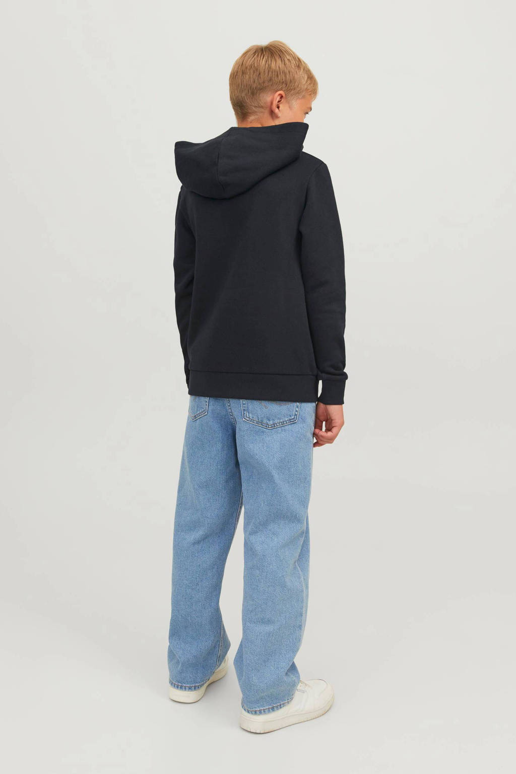 JACK & JONES hoodie JJECORP met logo zwart
