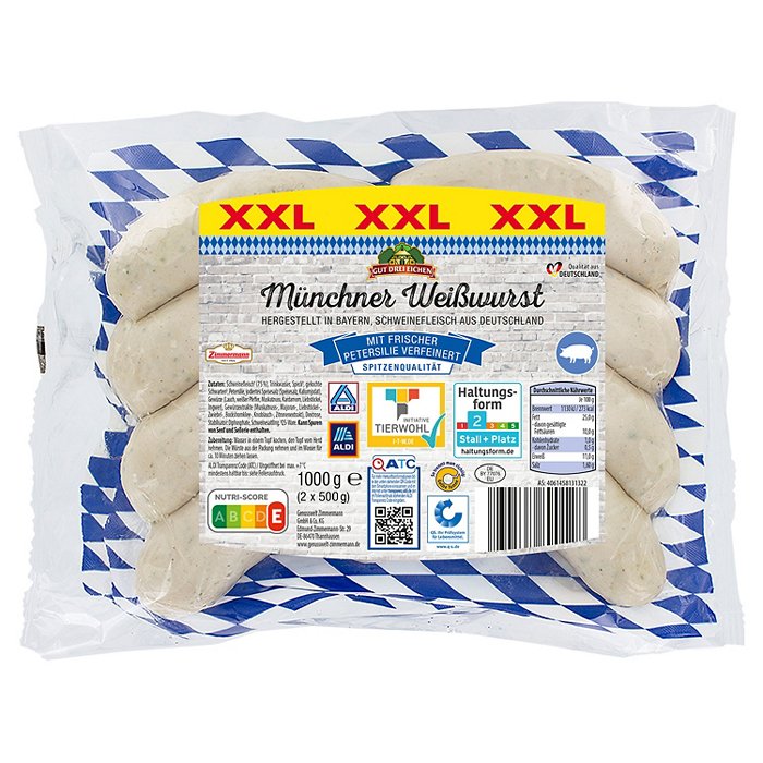 GUT DREI EICHEN Münchner Weißwurst XXL 1 kg