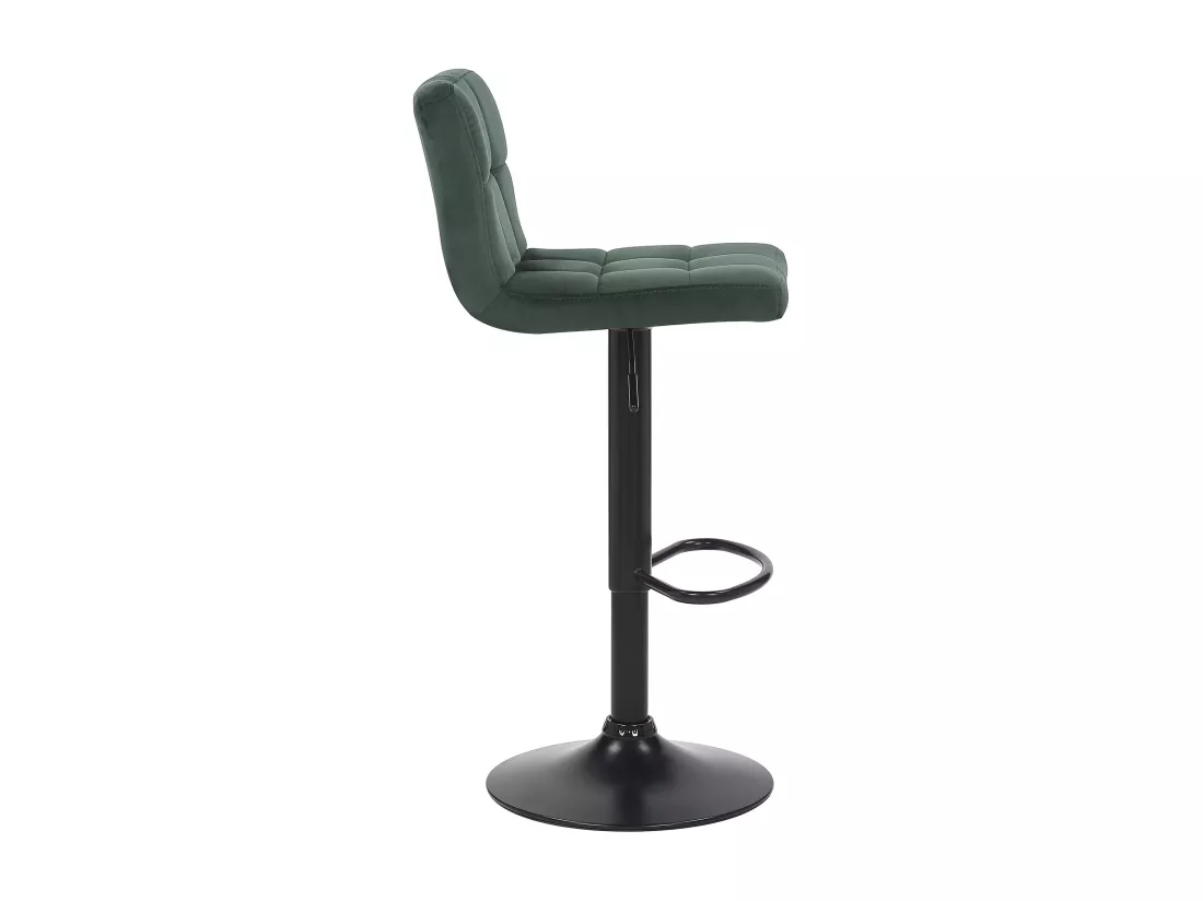 Tabouret de bar - Velours & Blanc - Vert - Feni