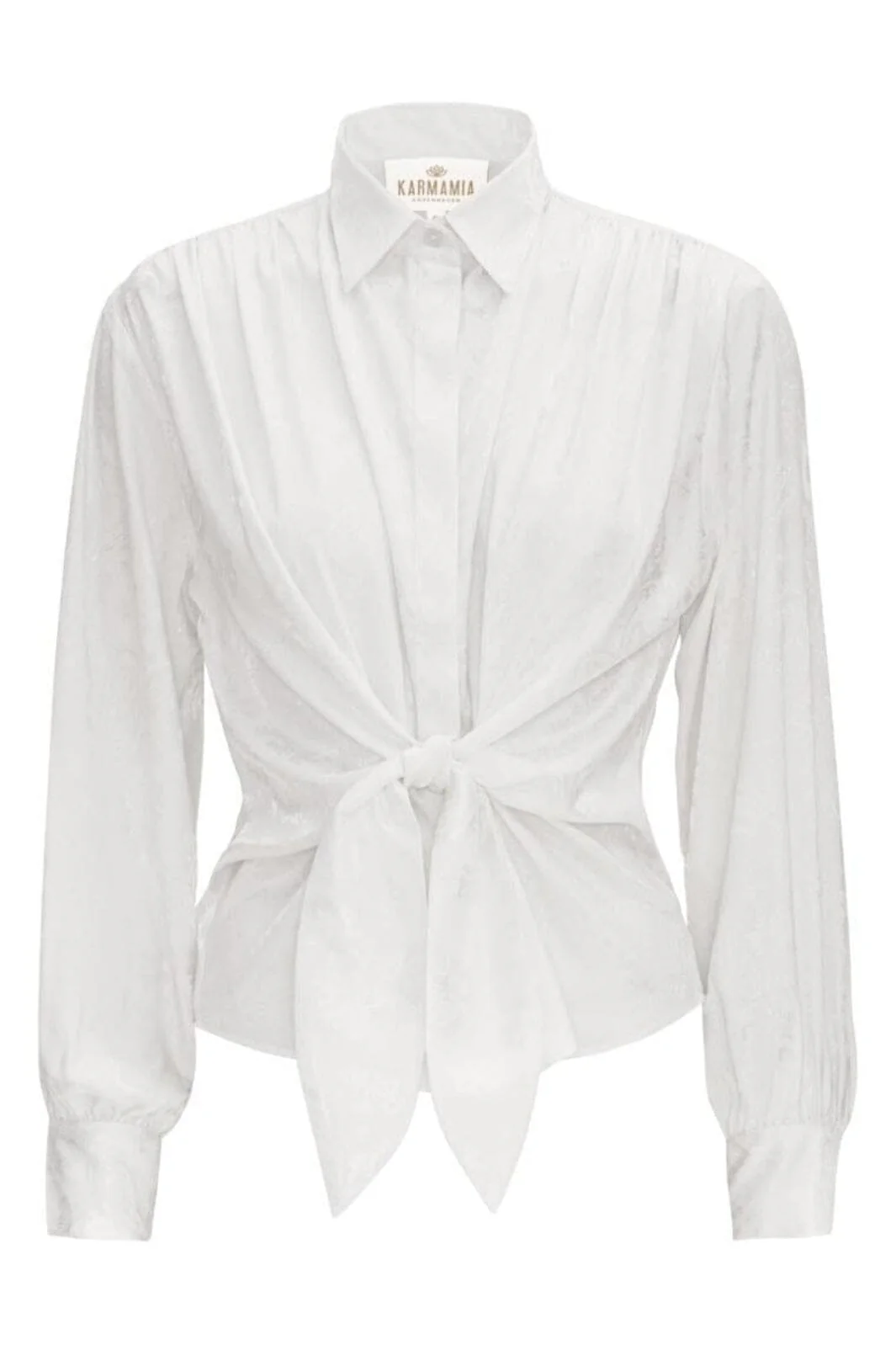 Karmamia Lee Shirt white paisley jacquard