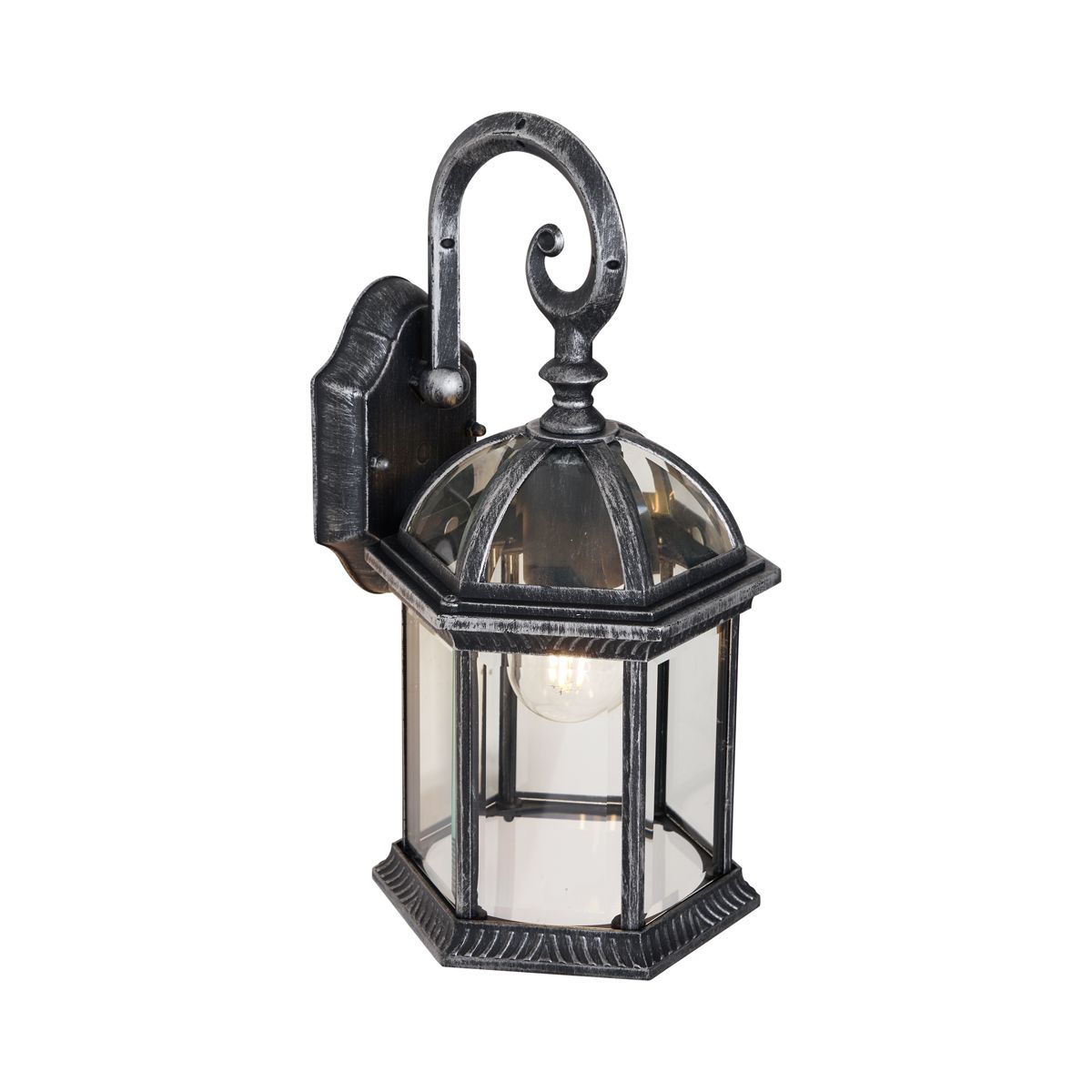 Klassieke buiten wandlamp antiek zilver IP44 - Glasgow