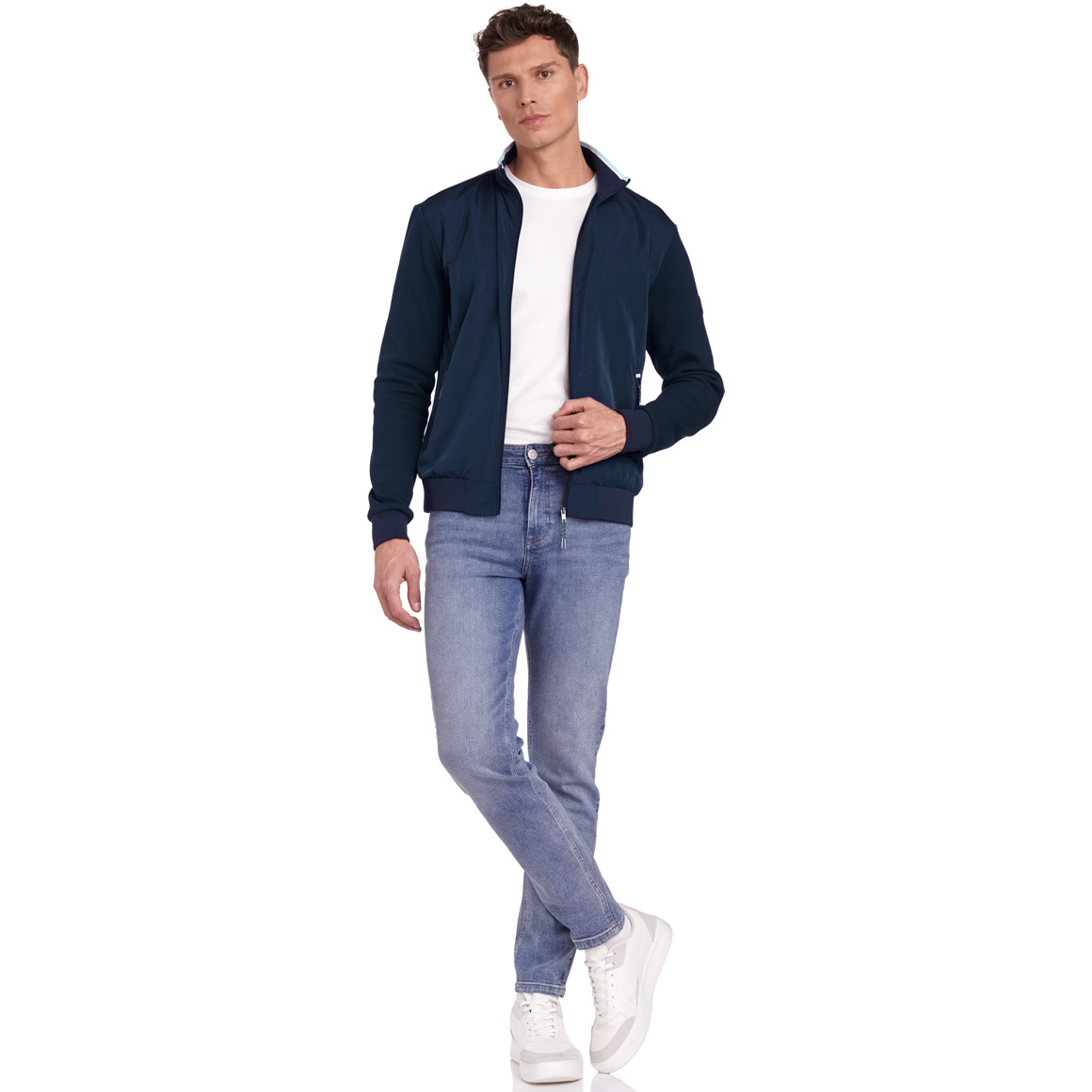 VanVaan Herren Blouson in Unifarben dunkelblau