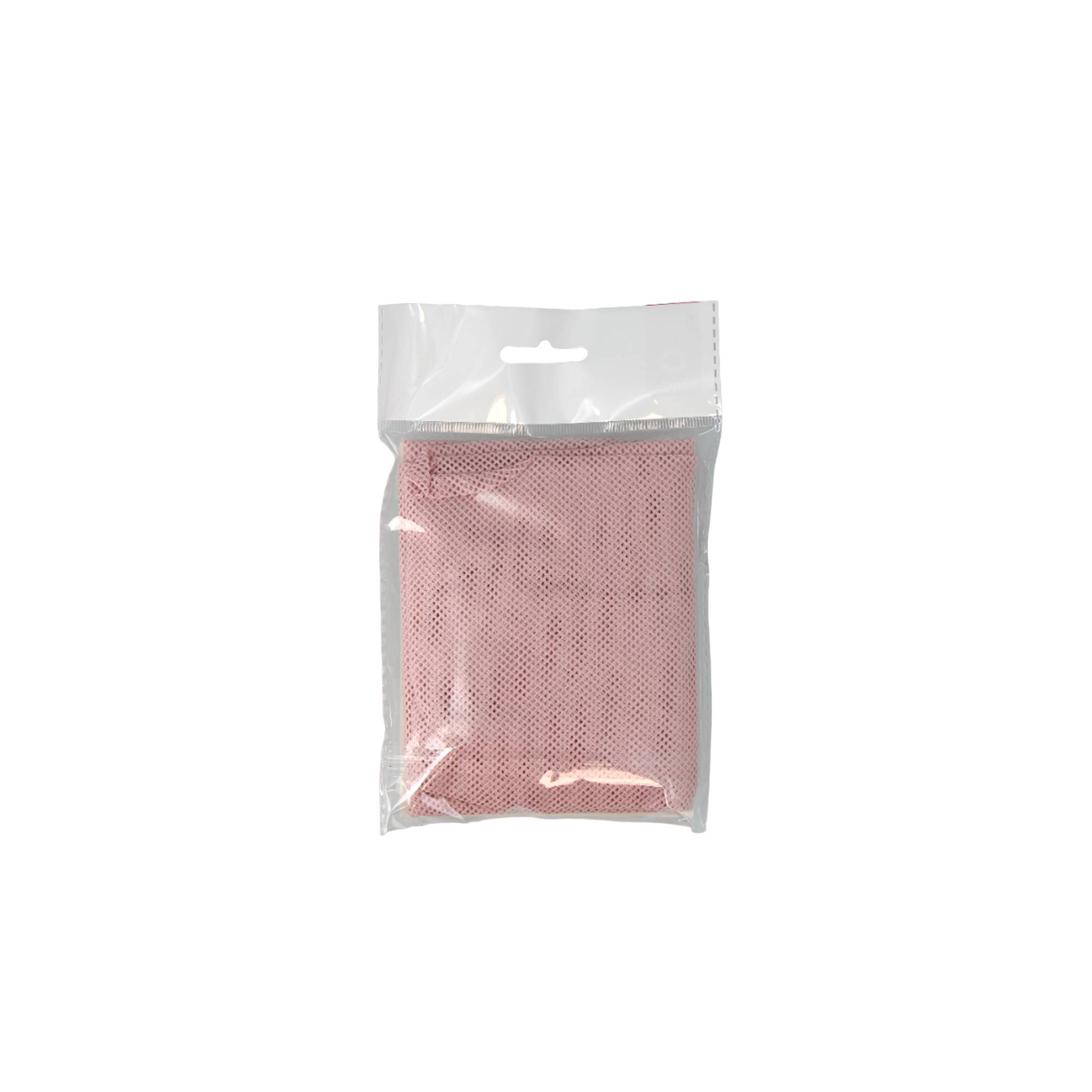 Voilette mise en plis triangulaire en nylon maille large - Rose