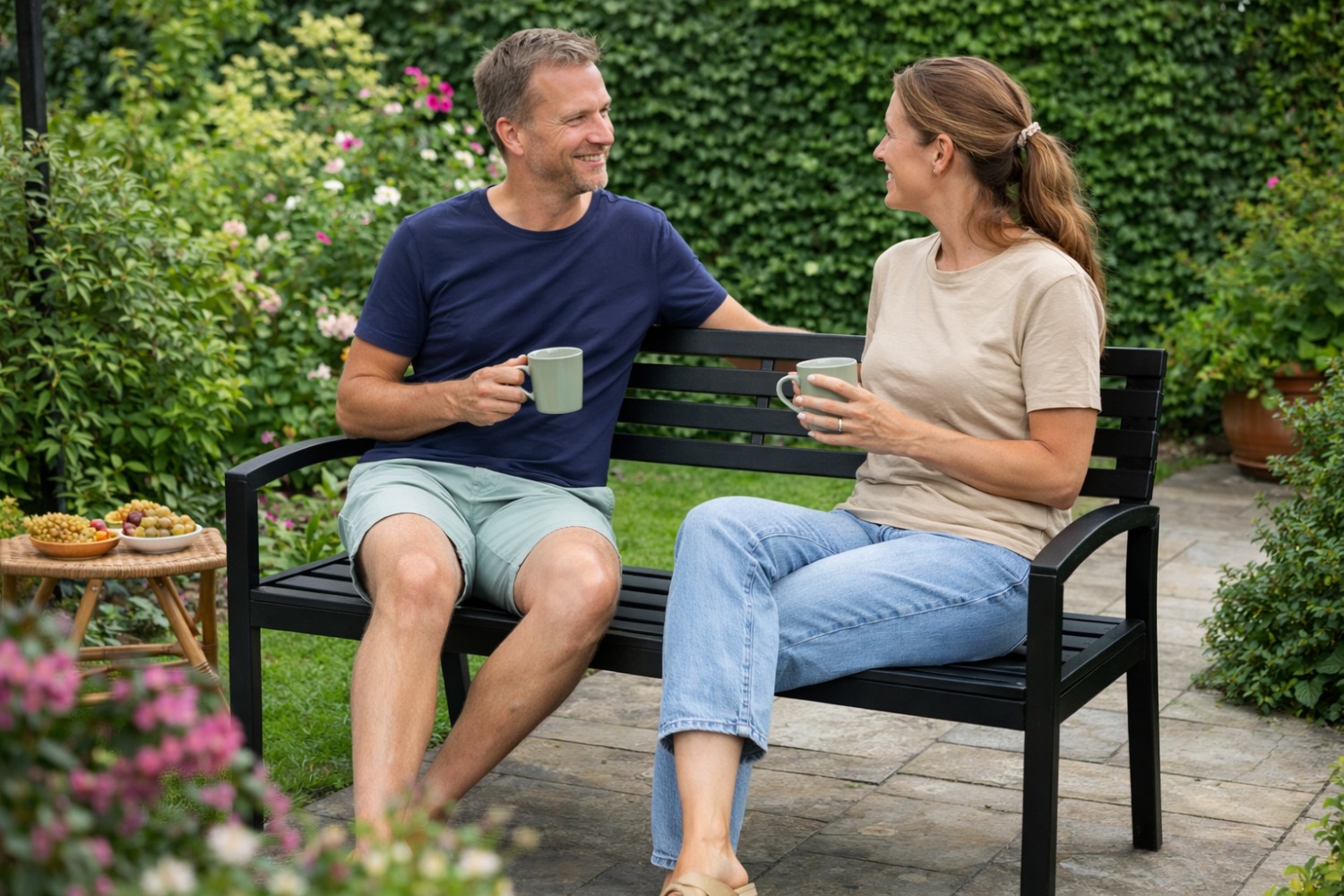 HEM 2-persoons stalen tuinbank
