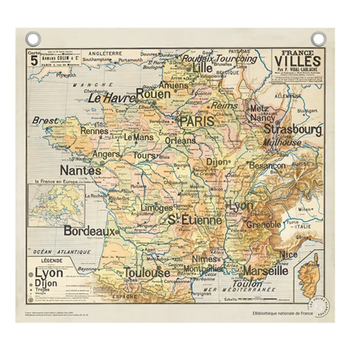 Les Jolies Planches Planche France villes - Vidal Lablache
