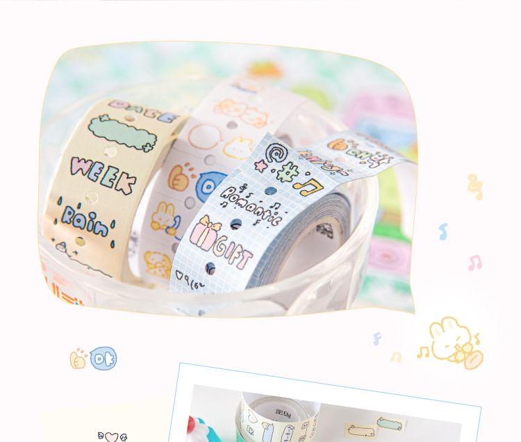 Stajnia - Cartoon Masking Tape (Diverse ontwerpen)
