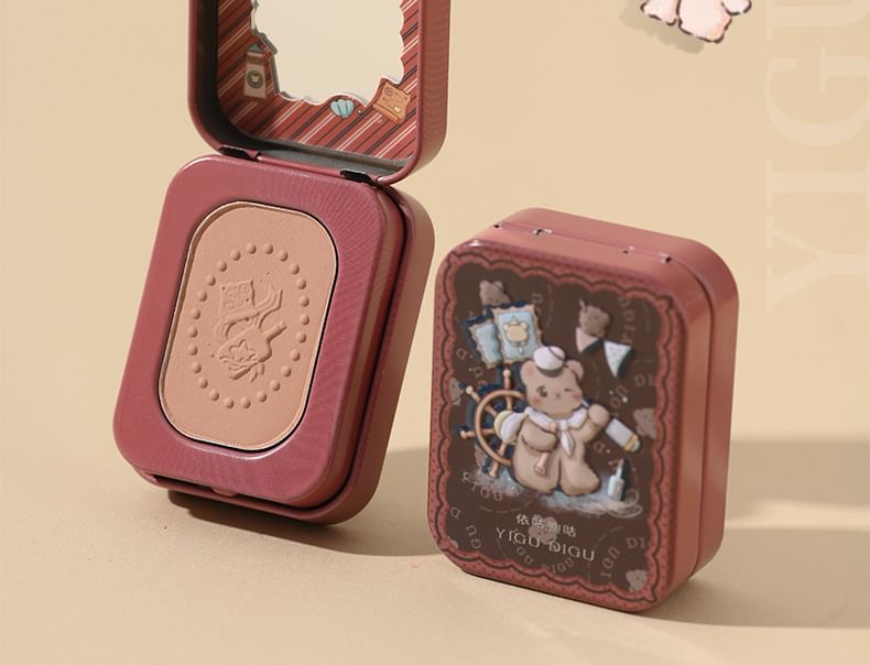 YIGU DIGU - Sailing Series Retro Metal Box Blusher - 6 kleuren