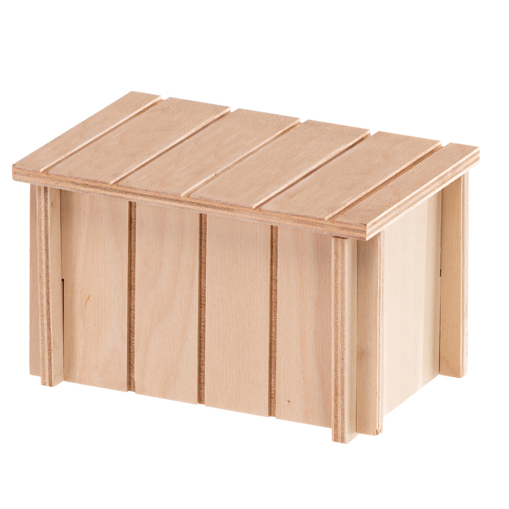Ferplast maison hamster, accessoire cage hamster, avec toit plat et trous d'aération, en kit de montage, 14,5 x 9,5 x h 8,5 cm,