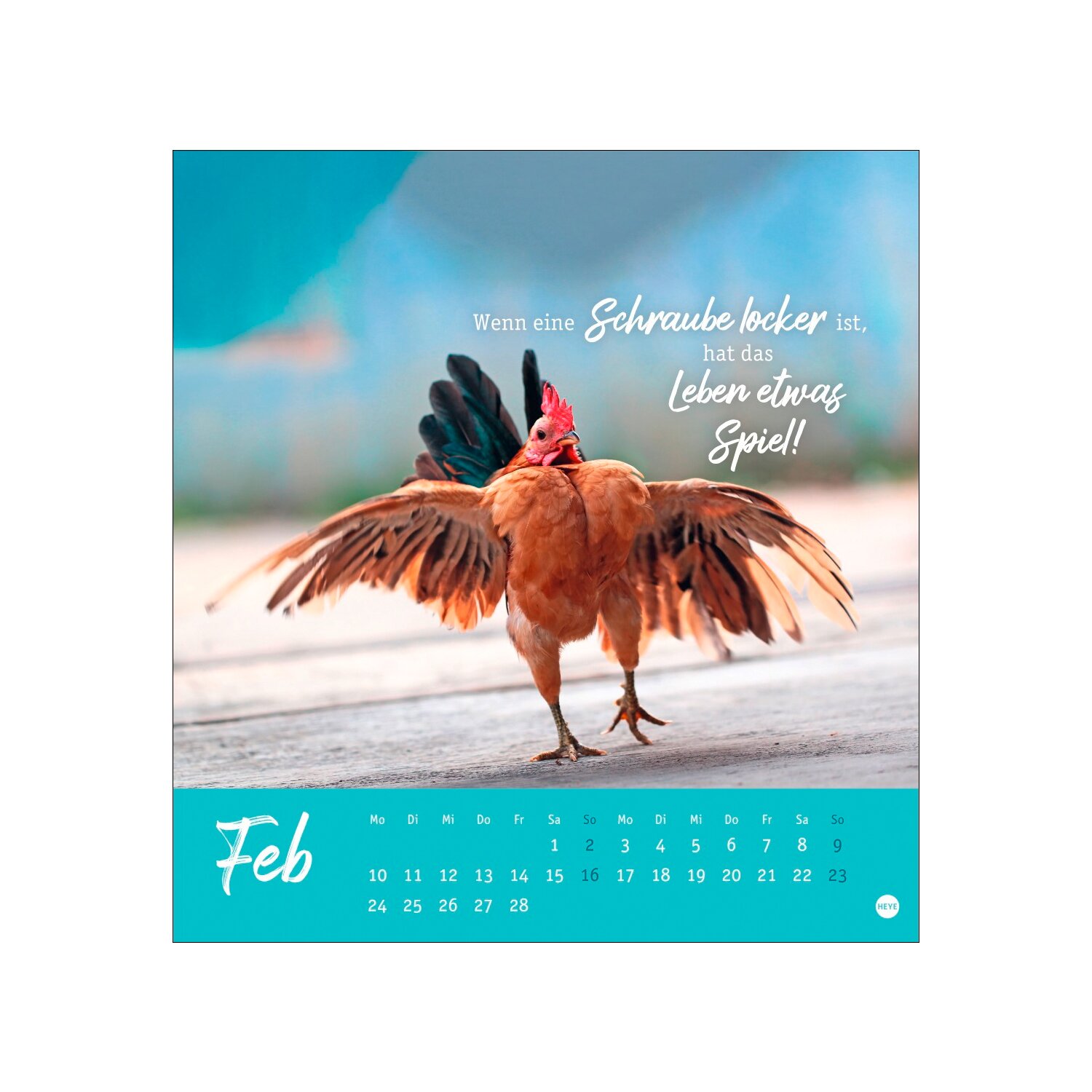 Postkartenkalender Hühner 2025 - Ach, du verrücktes Huhn  - 2025
