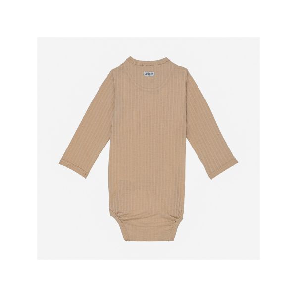 Lodger Seersucker Overslagromper - Lange Mouw - Mt. 56 - Beige