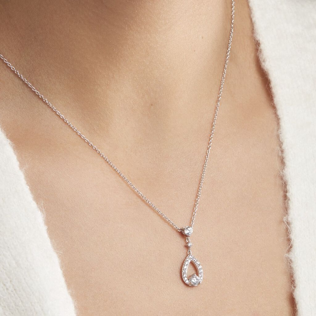 Collier Istanbul Argent Blanc Oxyde De Zirconium