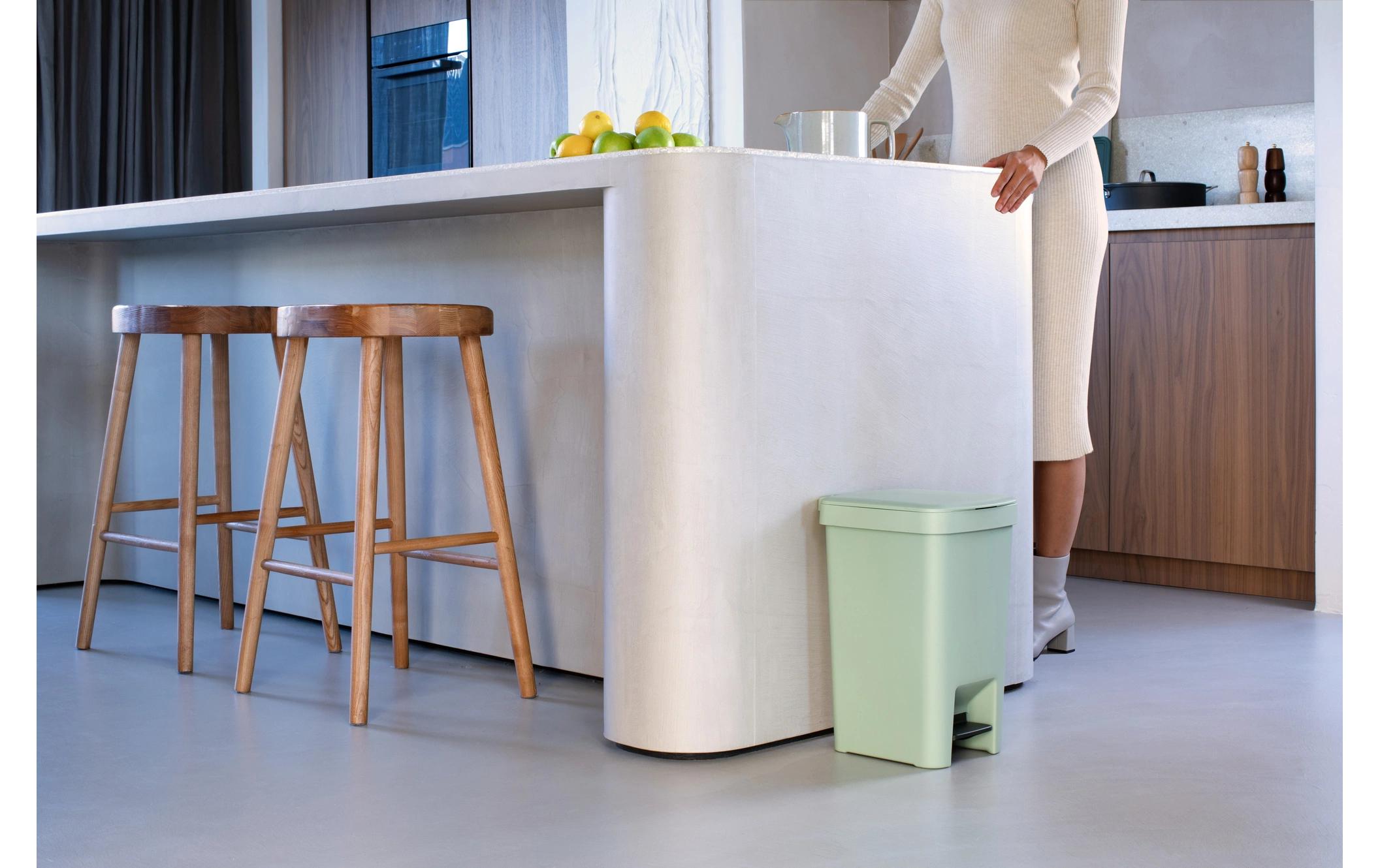 Recyclingbehälter StepUp 16 l, GrünTreteimer für Recycling Materialien