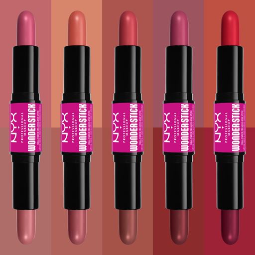 NYX Professional Makeup Wonder Stick Dual-Ended Cream Blush Stick, 01 Light Peach   Baby Pink