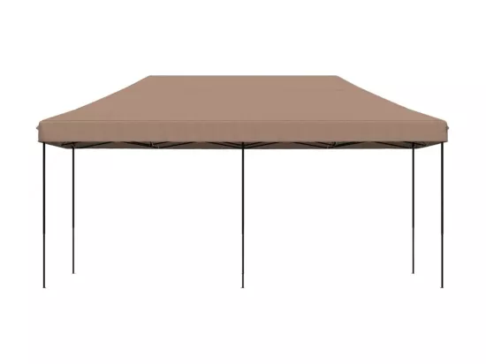Tente de réception pliable escamotable marron 580x292x315 cm