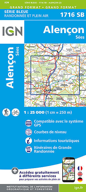 IGN - 1716 SB ALENCON SEES 1 25 000