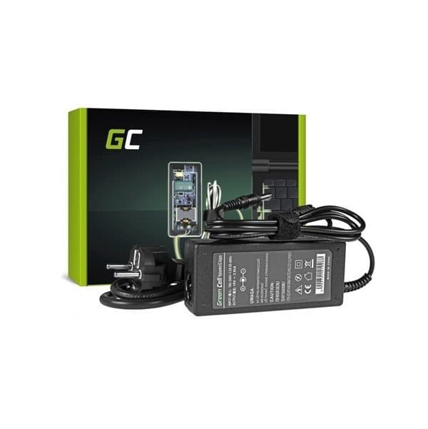 Green Cell lader / AC Adapter til Toshiba Asus 75W / 19V 3.95A / 5.5mm-2.5mm