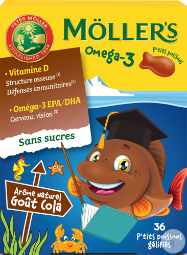Moller's Oméga-3 P'tits Poissons Cola 36 Gommes