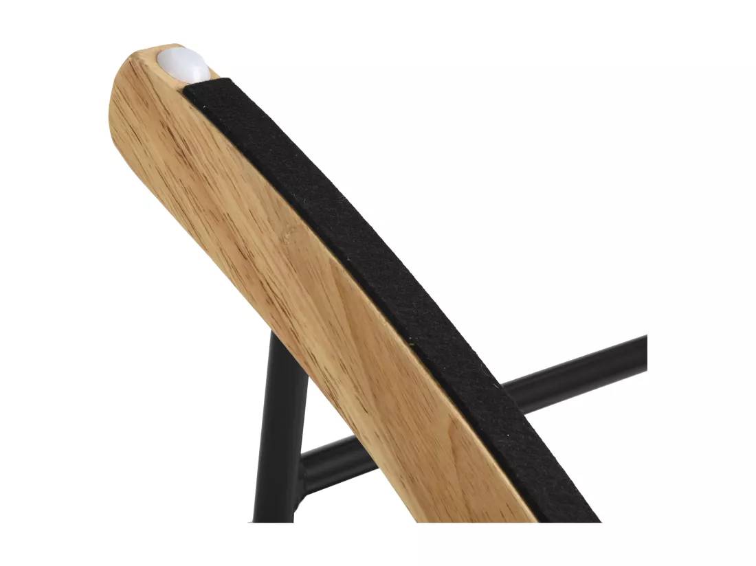 Fauteuil à bascule Scandinave velours beige Pieds en bois de hêtre EPPING VELVET BEIGE