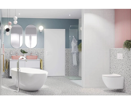 Badkamerspiegel Cordia OVAL LINE 50 x 100 cm wit