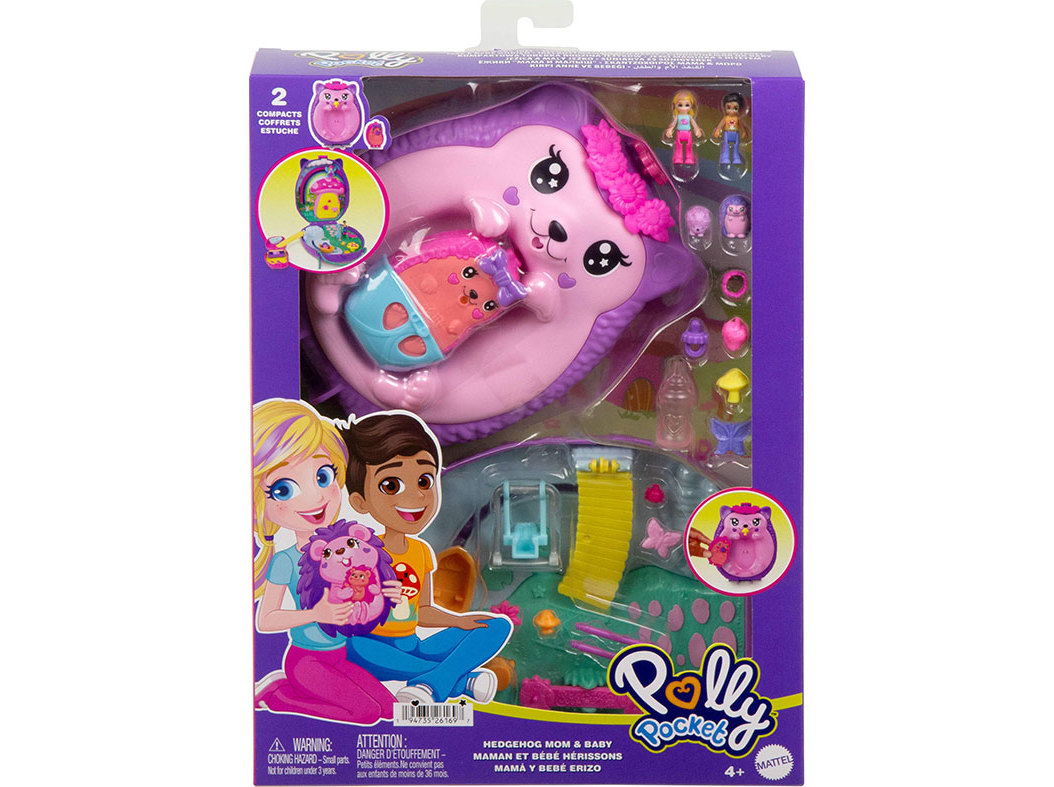 MÃE OURIÇO E BEBÉ POLLY POCKET