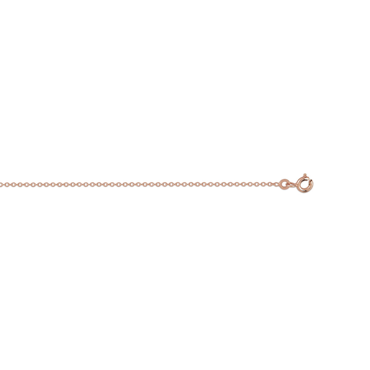 Chaîne or 375 rose maille forçat 50 cm